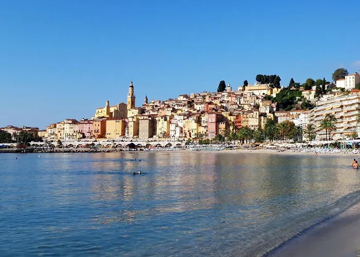 Vue Mer, Balcon Face Port De Garavan, Et Gare A Pied 公寓
